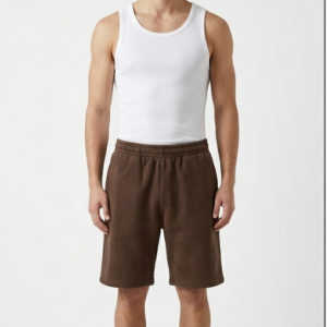 Brown Cotton Shorts