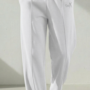 White Baggy Trousers / Straight Fit Trousers