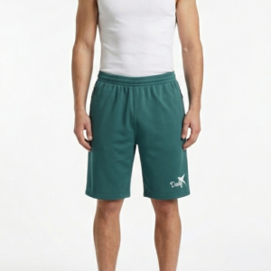 Teal Green Cotton Shorts